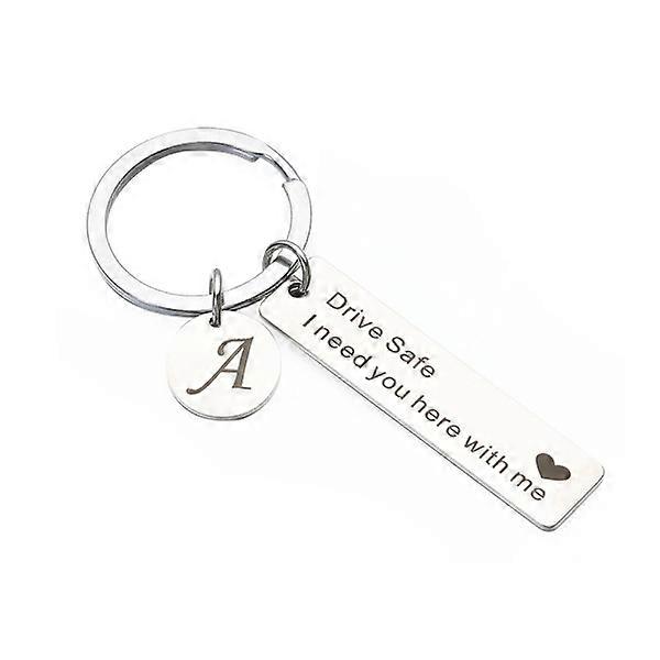 Keychain with letters AZ 26 Initials - AA