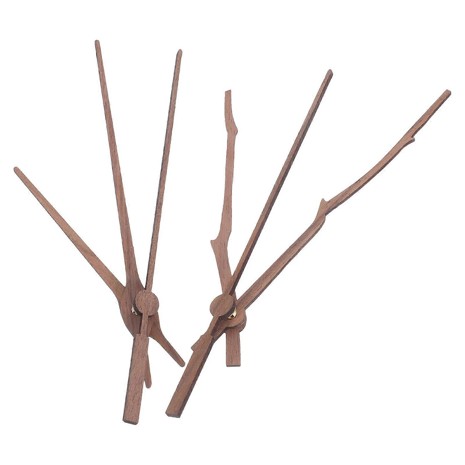Black Walnut Clock Hands for Repair DIY Wood Clock Hands Kit 2Sets