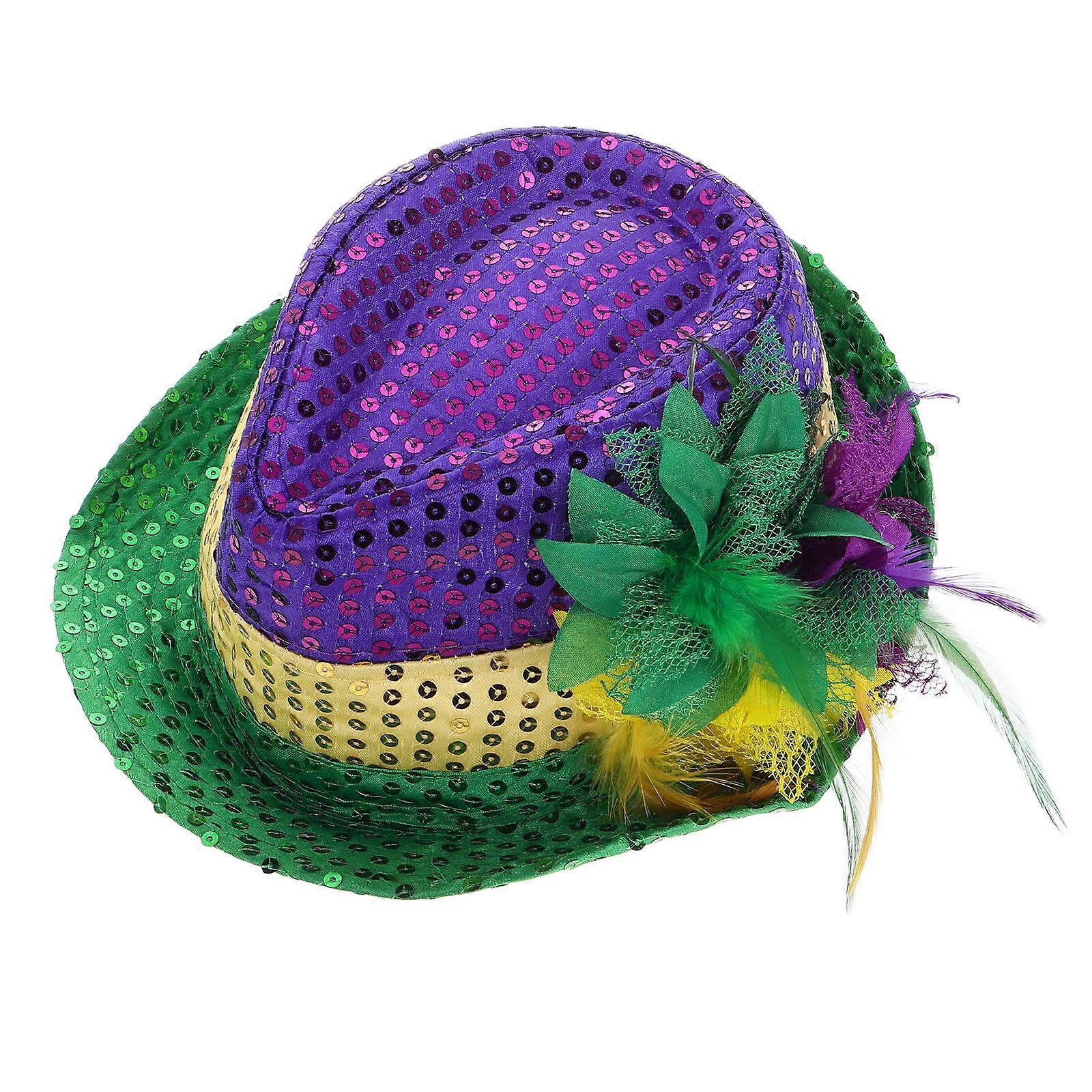 Assorted Color Sparkling Sequin Hat for Western Carnival