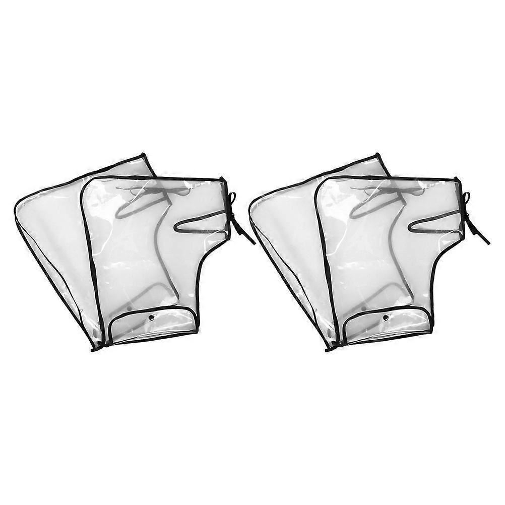 4Pairs Transparent Motorcycle Handlebar Mitts for Windproof Winter Protection