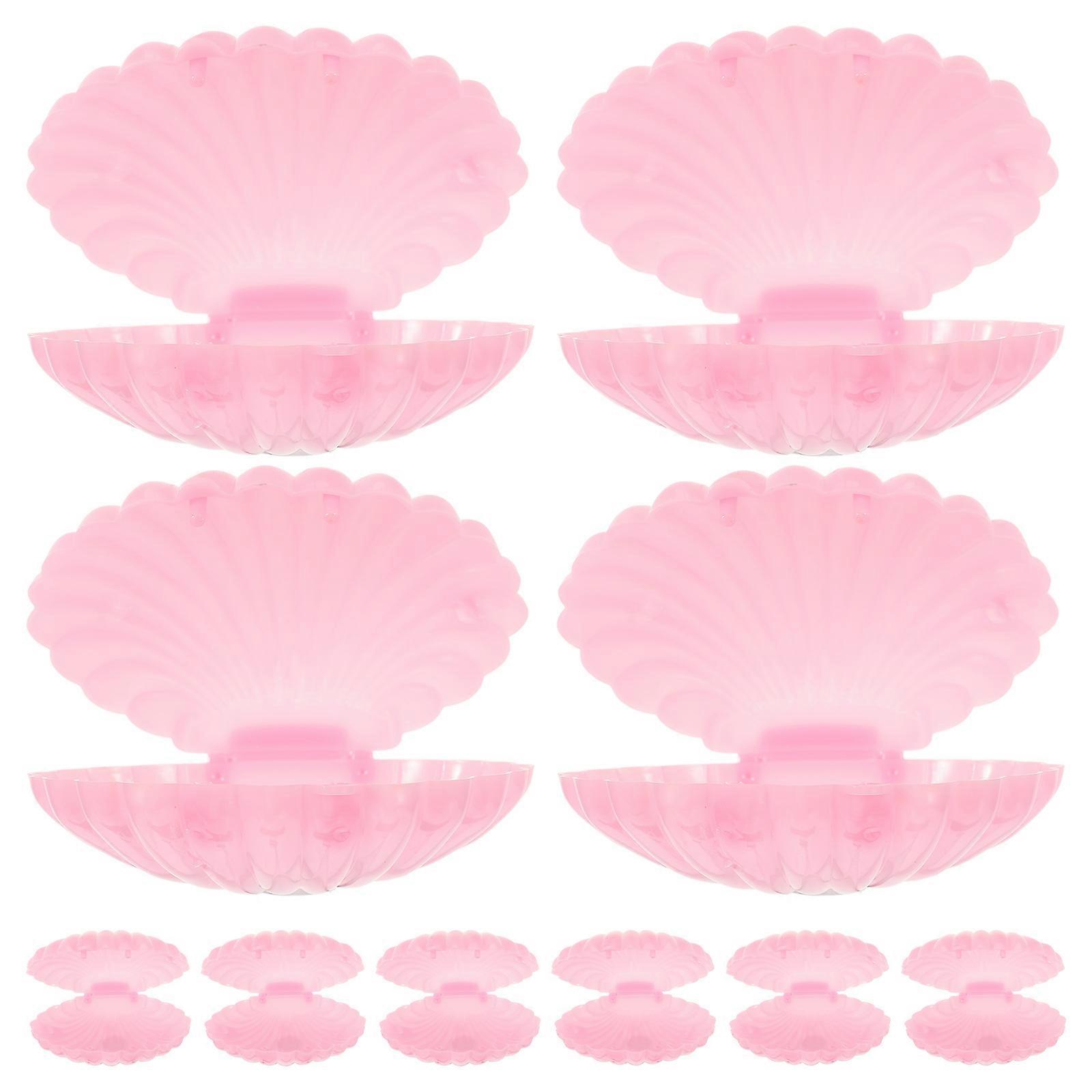 Seashell Candy Box for Storage Use 10Pcs Pink Shell Shaped Jewelry Cases