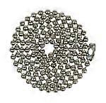 Lamp Pull Chain #10 Beaded 3ft Nickel Plated with Connector for Light Fixture Replacement