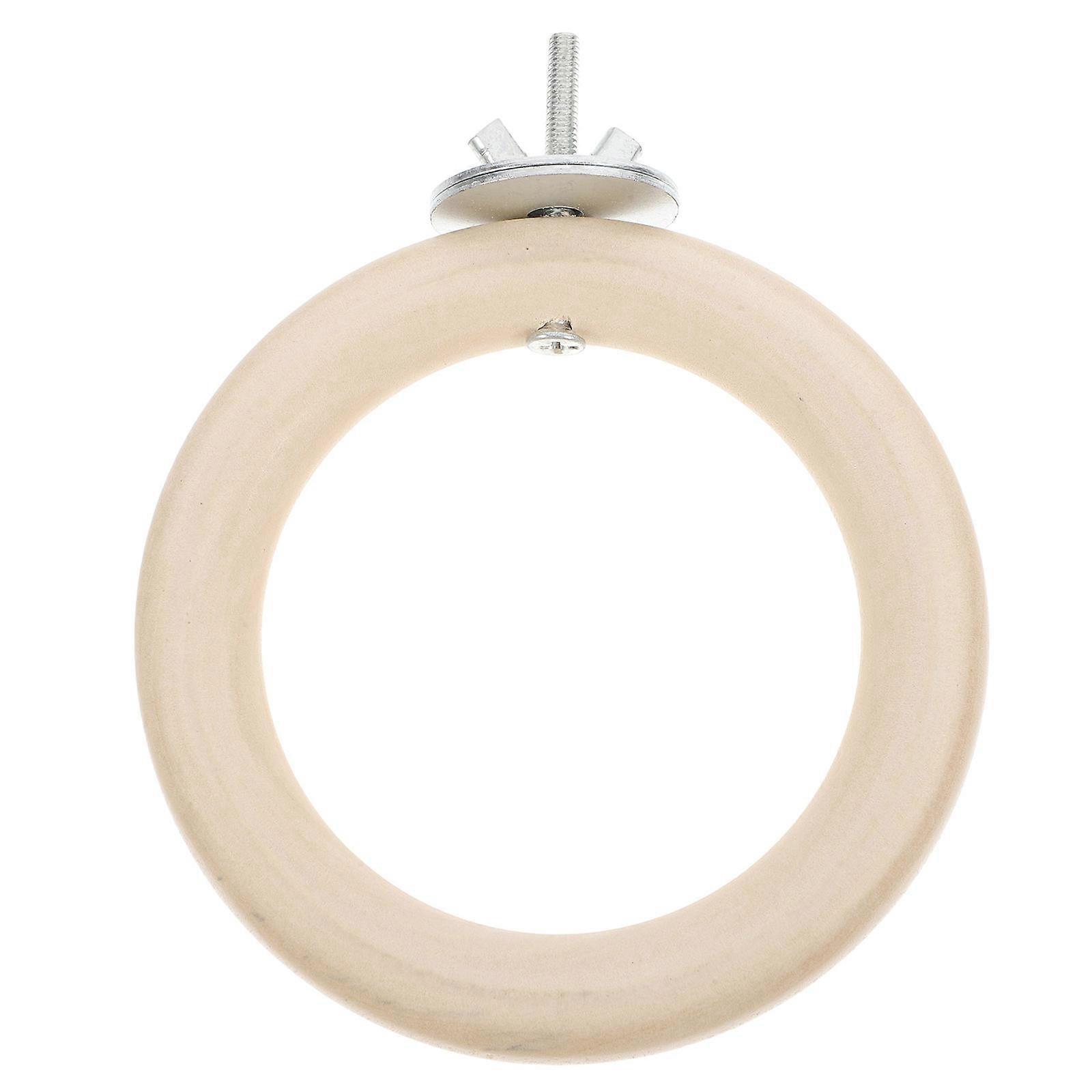 Parrot Perch Round Wooden Stand for Bird Activity Single Piece