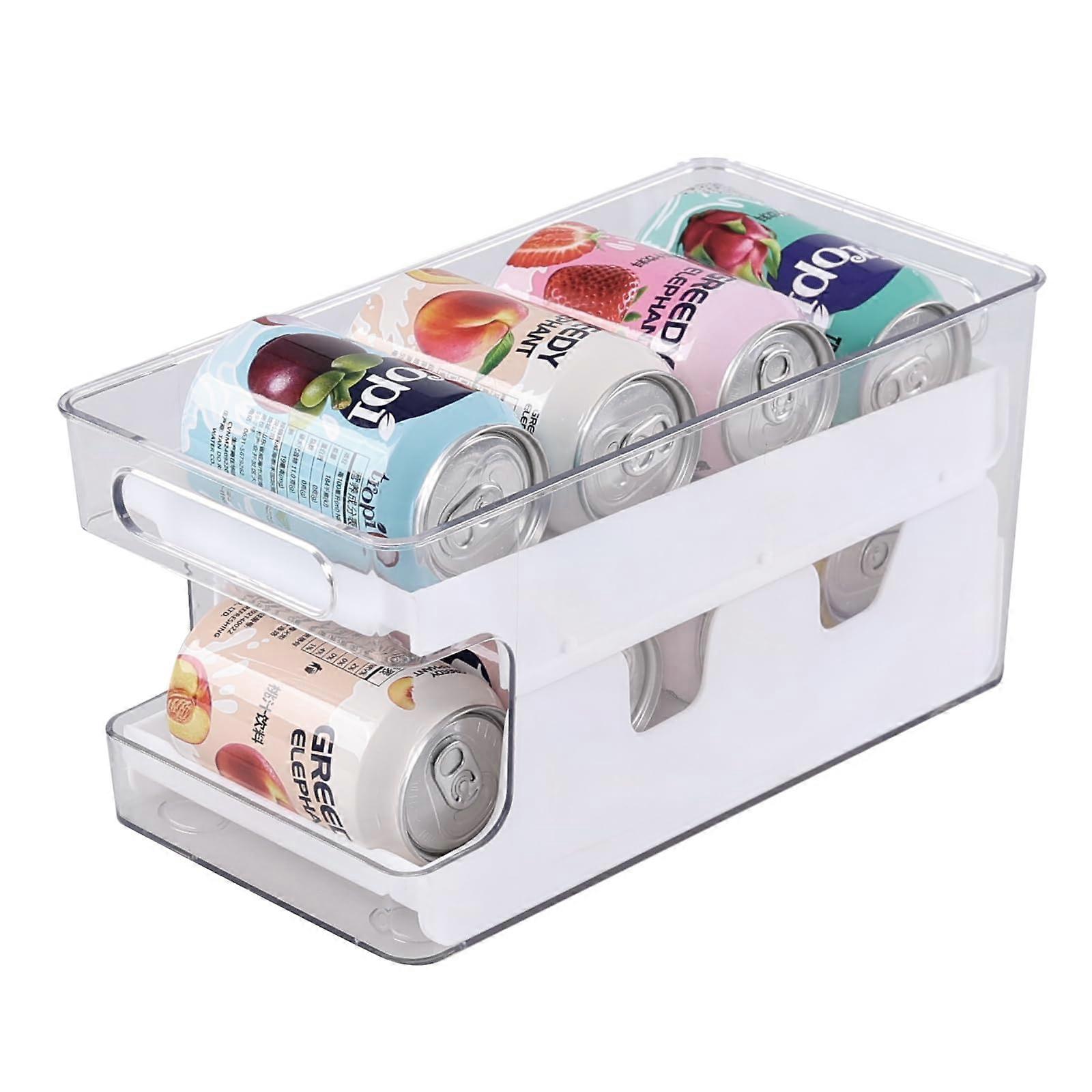 Soda Can Organizer for Fridge with Automatic Rolling, BPA Beverage Can Dispenser, 1 Pack