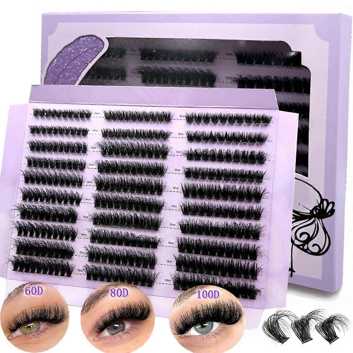 New 290/300Pcs 5D Fluffy Thick Eyelash Clusters D/DD Wispy Individual Lashes 60D-120D Mix Eyelash Extensions False Eyelashes