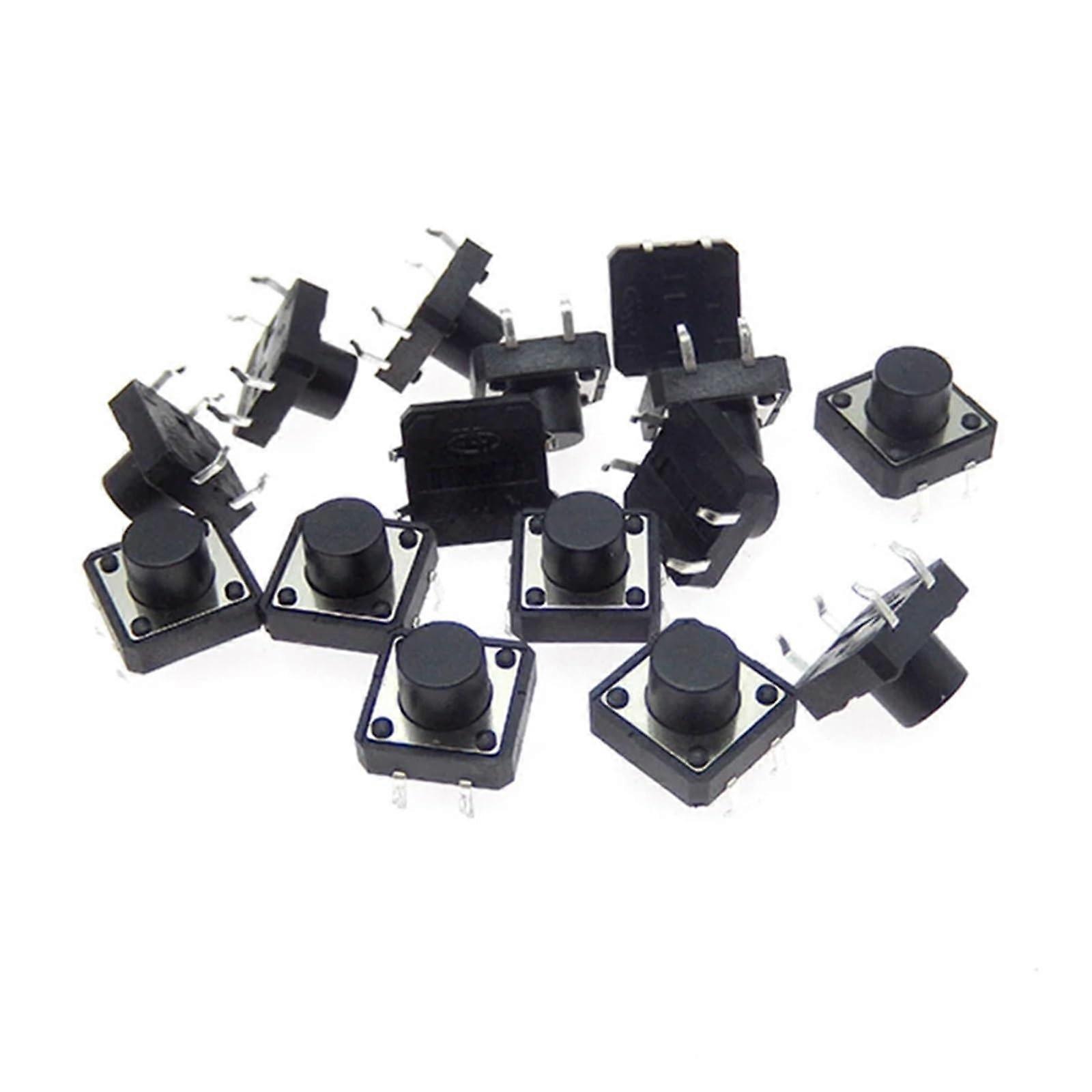 12X12x8mm 4PIN DIP Tactile Push Button Switch 20PCS Light Touch Key Switches for Electronic Projects