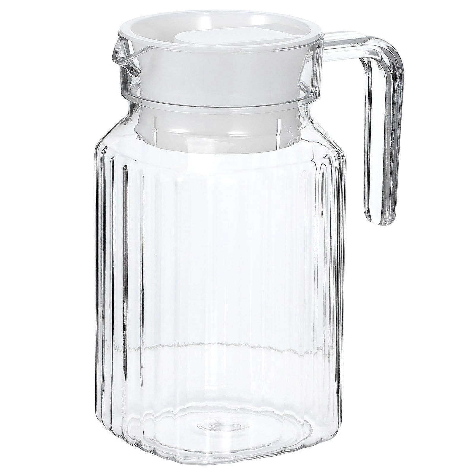 Large Capacity Clear Water Bottle with Wide Mouth Easy Open Lid for Hot and Cold Drinks