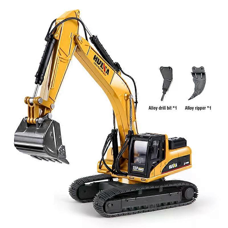 HUINA 1910 1/40 grande pelle en alliage m��tallique camion mod��le de voiture jouet 3 en 1 voitures de Construction v��hicule d'ing��nierie cade