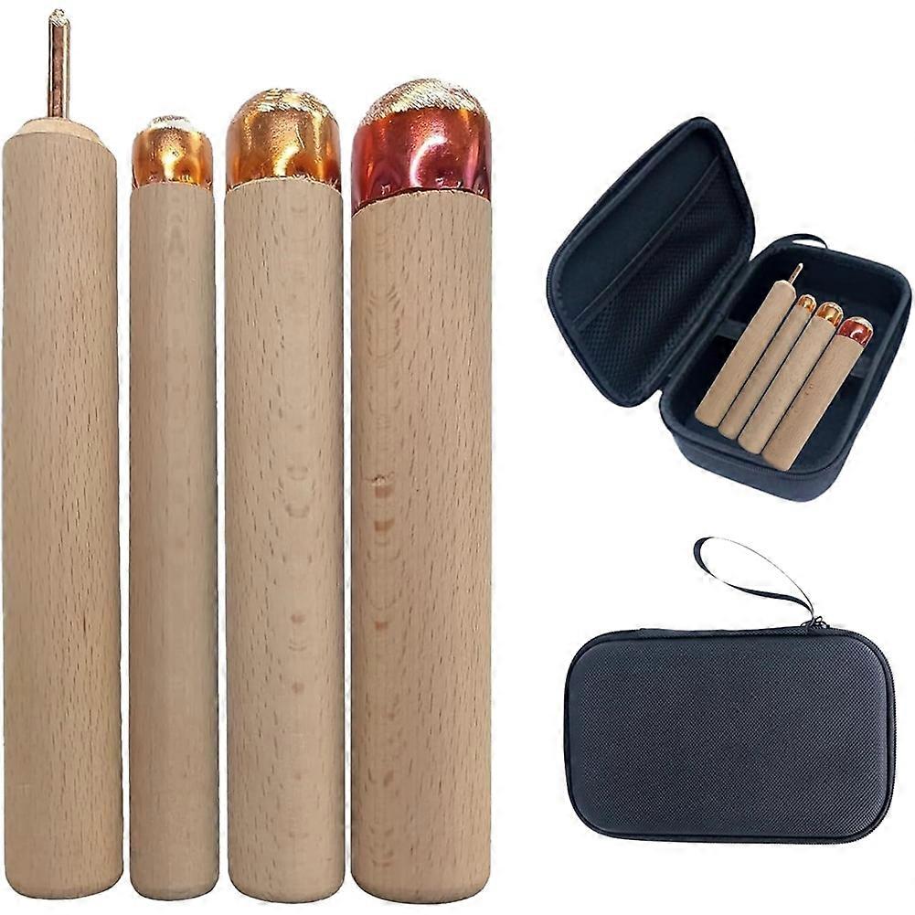 Knapping Tools Kit Obsidian Crafting Tool, Napping Tools for Both Pros, 1 Pressure Flaker,3 Copper