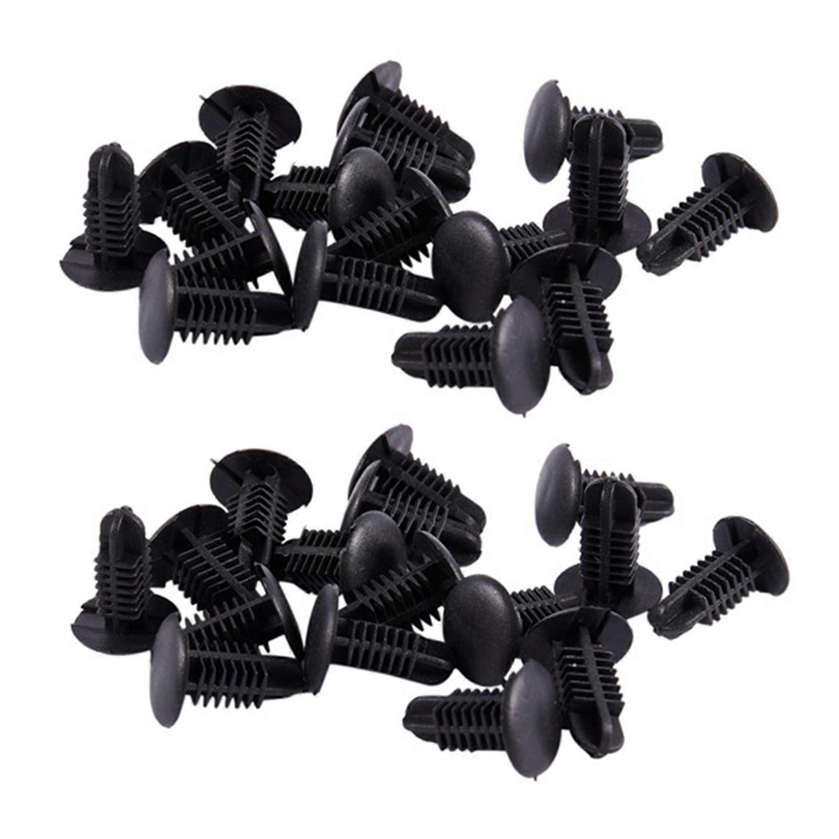 32Pcs Plastic Rivets Clip 4mm x 5mm x 15mm Black