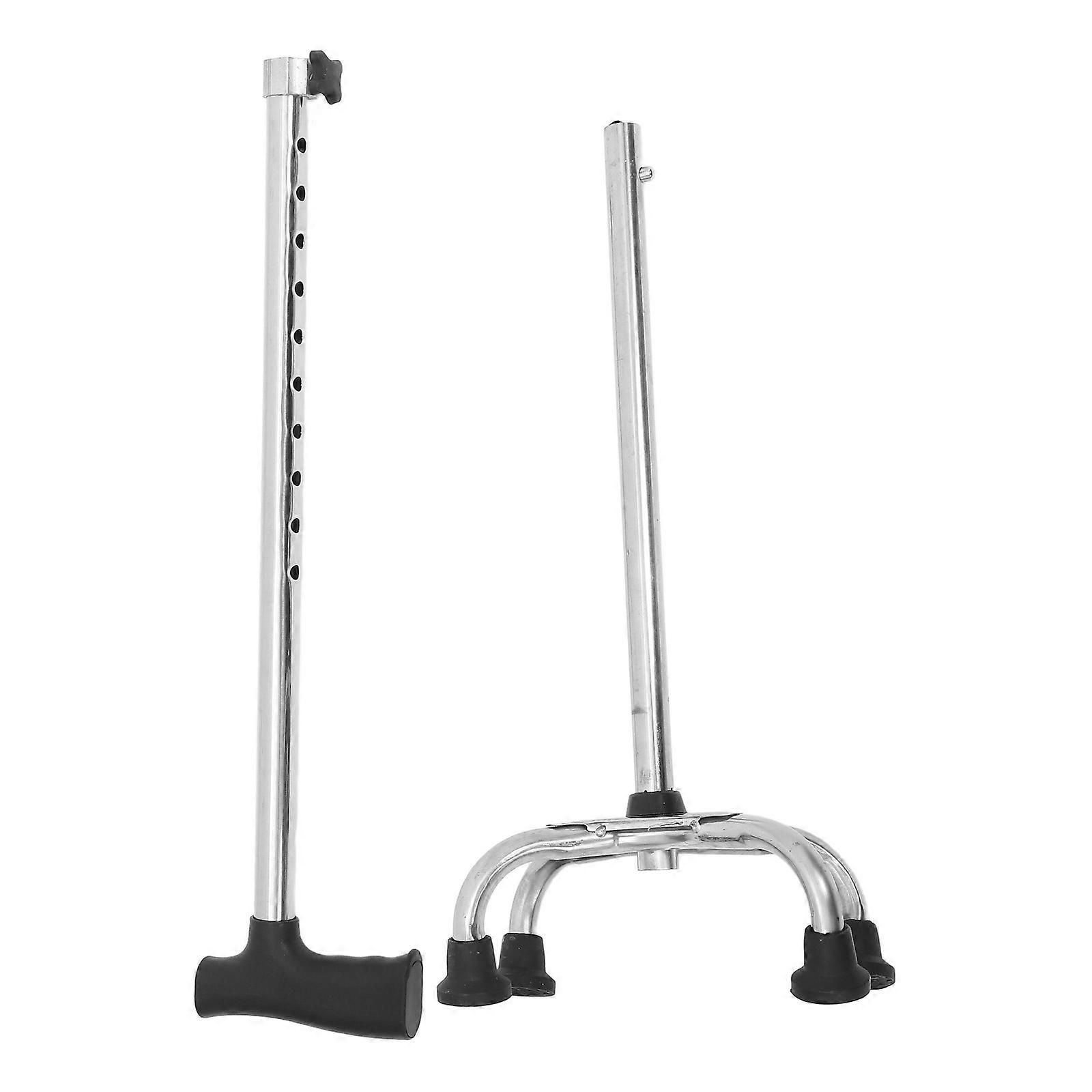 Walking Stick Ergonomic Crutches for Adjustable Support Black