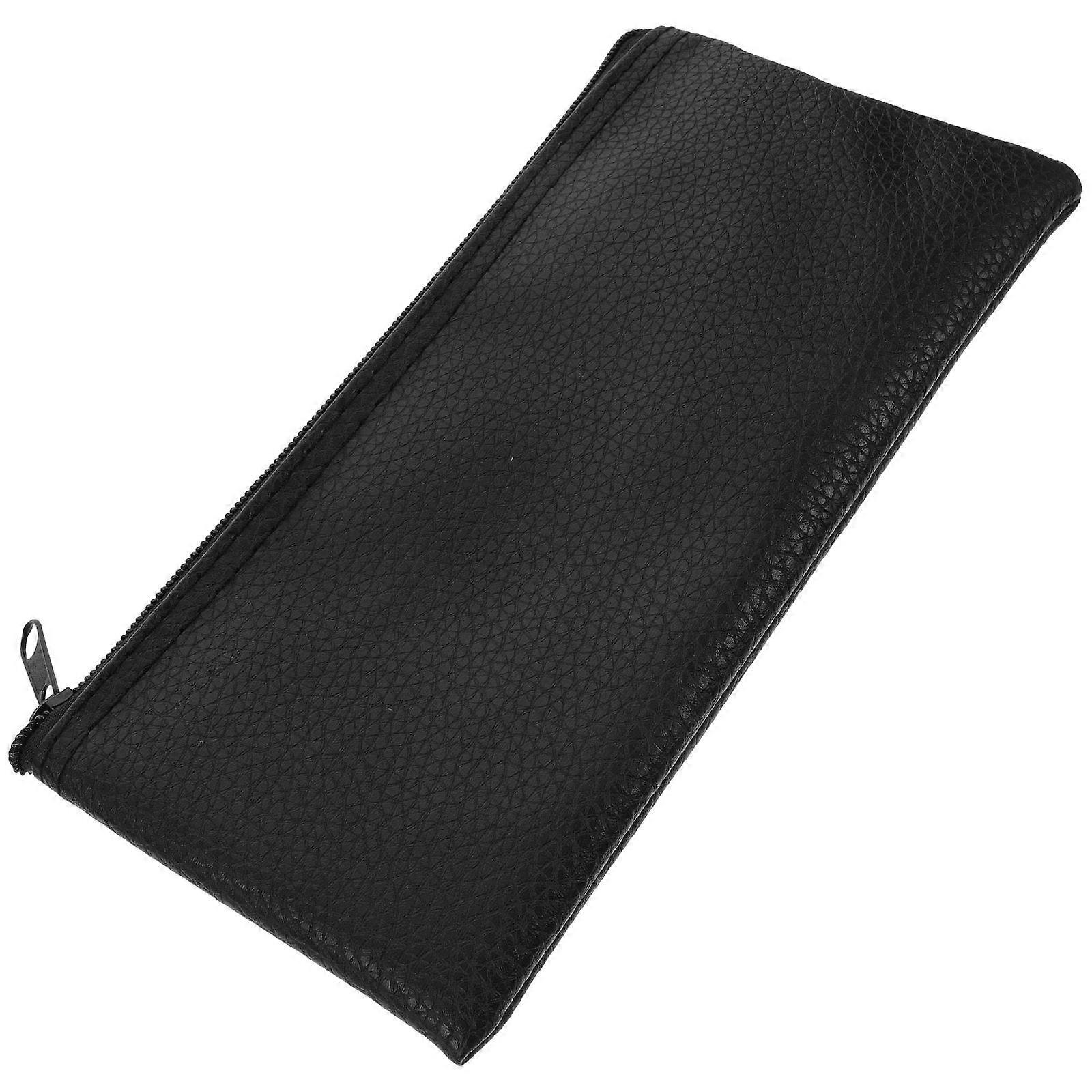 Mic Organizer for Wireless Microphone Storage Black Zipper