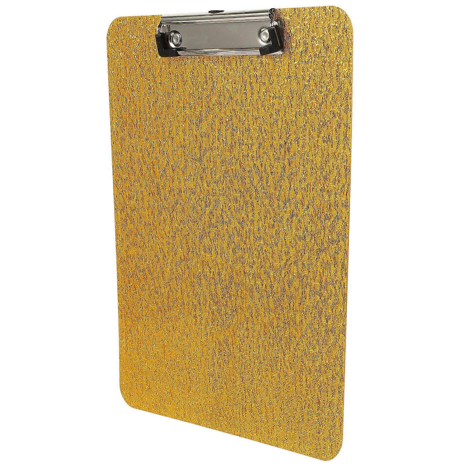 Golden Acrylic File Folder Clipboard for Office Document Clip Portable