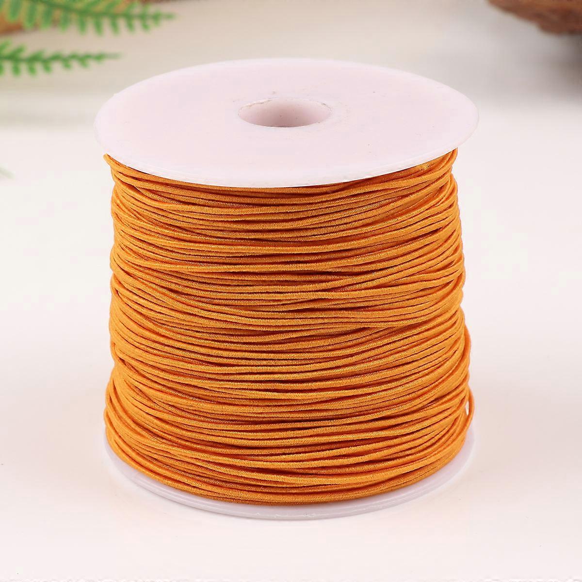 Elastic Rope Jewelry Elastic String for Craft Making 100M Roll Yellow Strand
