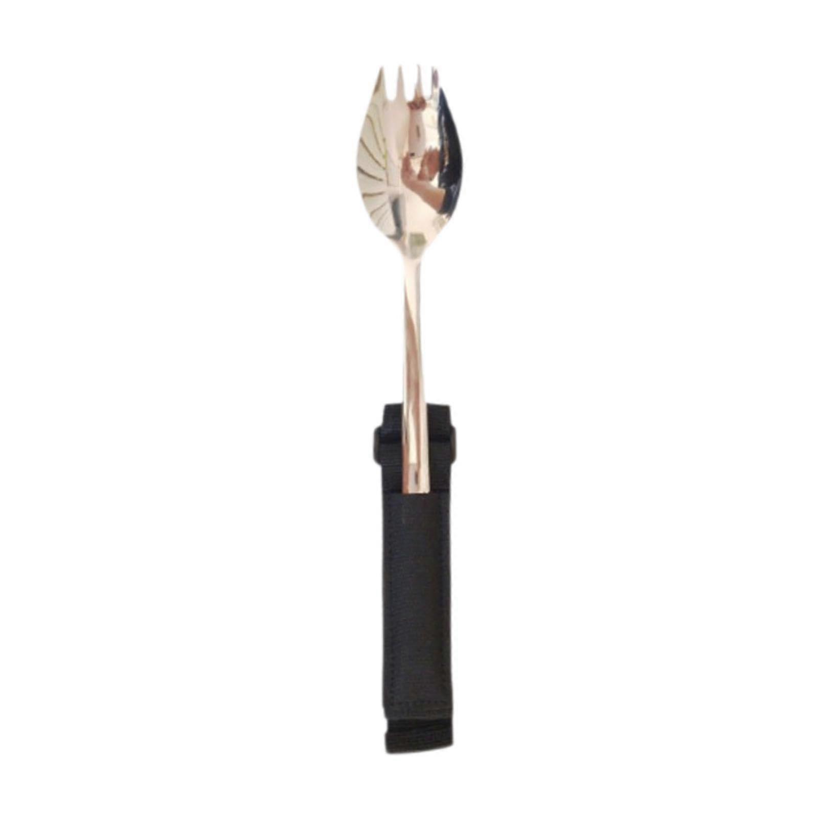 Adaptive Utensils Spoon and Fork with Ergonomic Non Slip Holder for Elderly Eating Aid