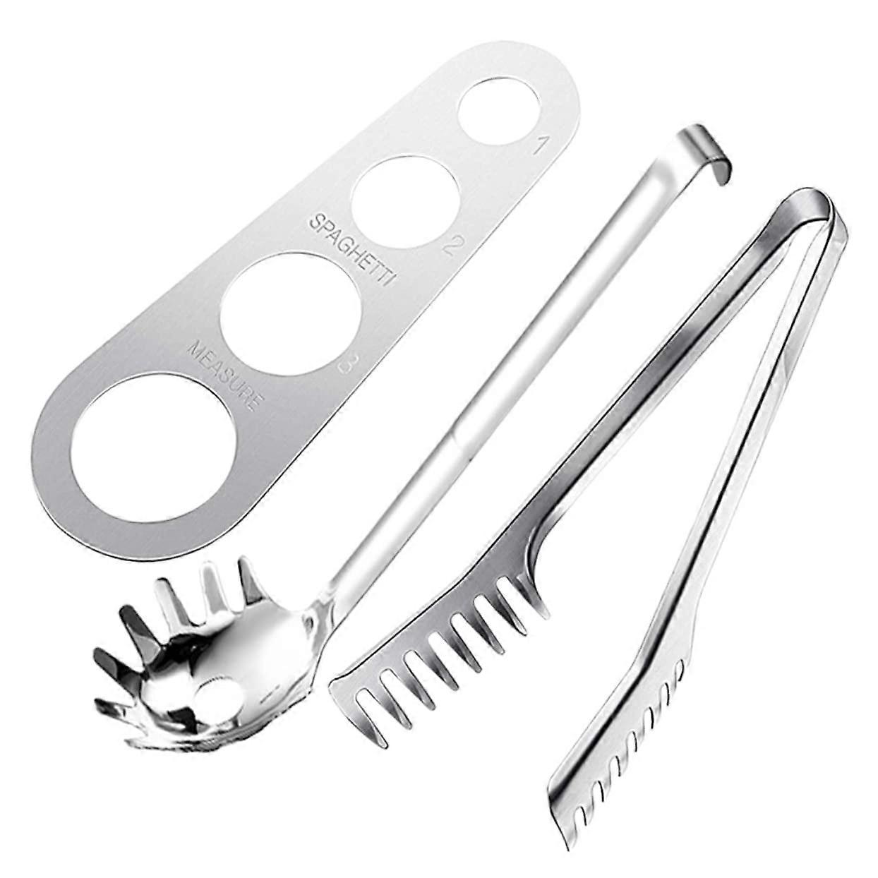 Stainless Steel Spaghetti Measuring Tool and Pasta Server with Ergonomic Grip for Precise Portion Control