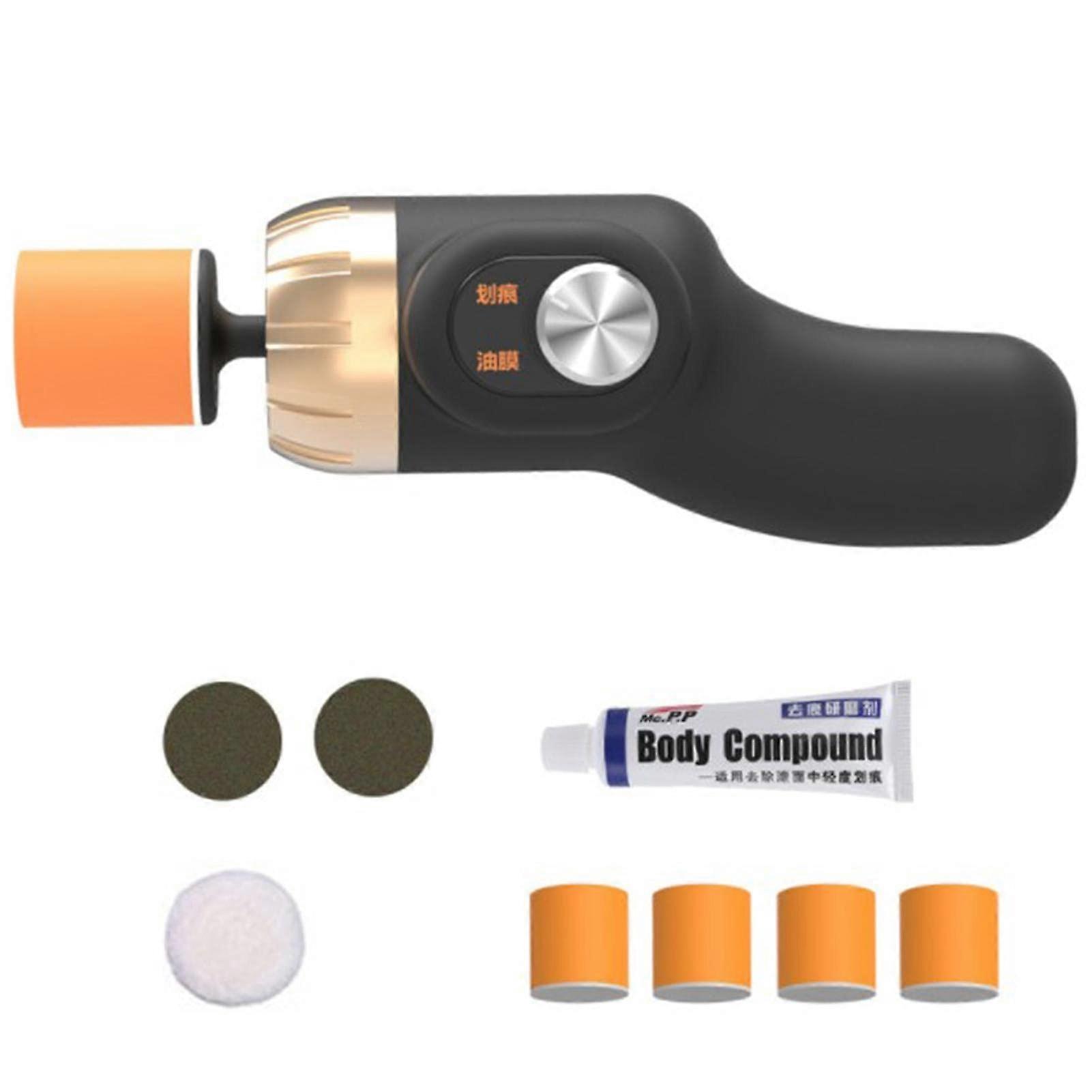 Car Polisher with Variable Speed Control, 60W Scratch Remover Kit, 4 Pads and 2 Brushes