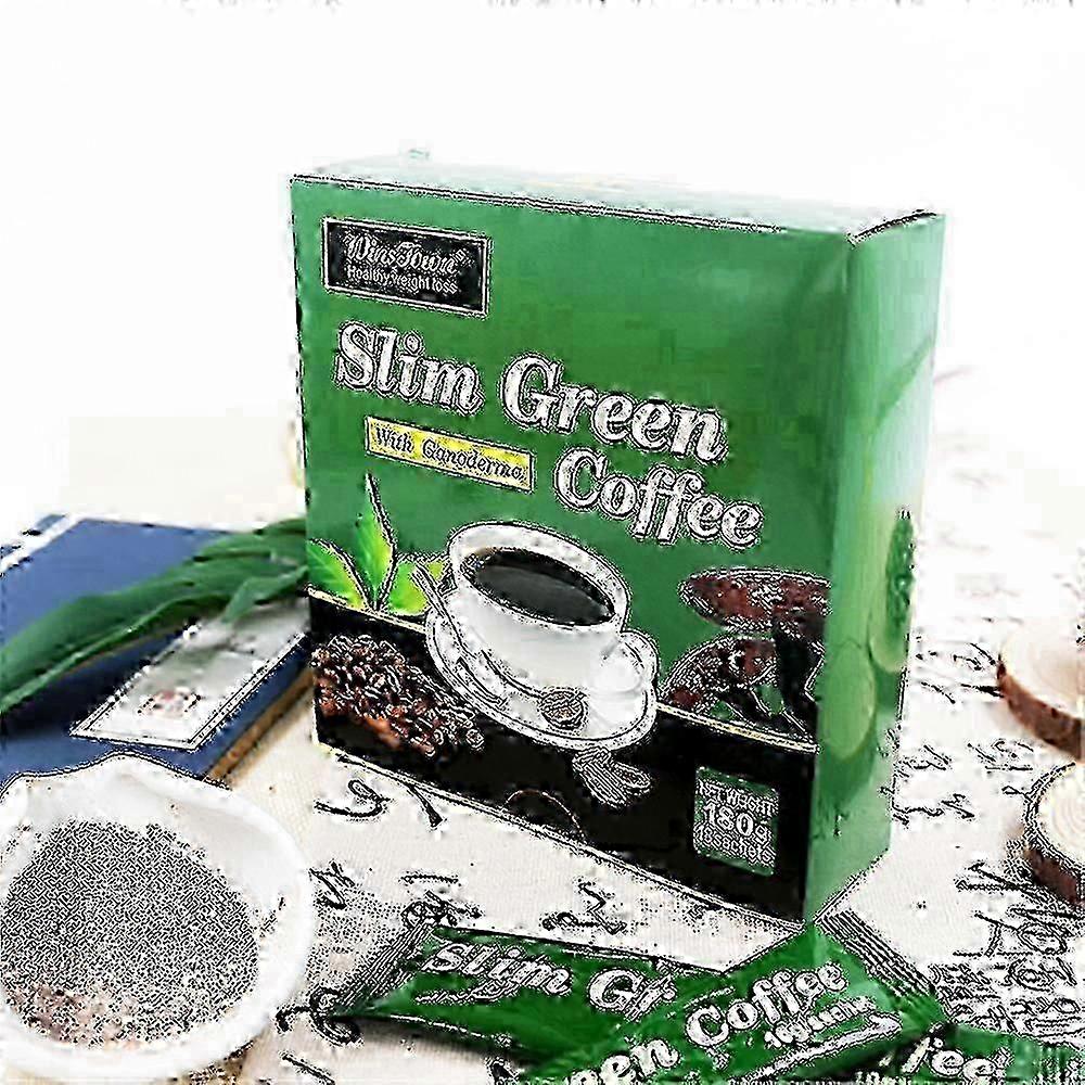 18 Teabags Slim Green Coffee with Ganoderma Control Weight Weight Tea Ww 2boxes