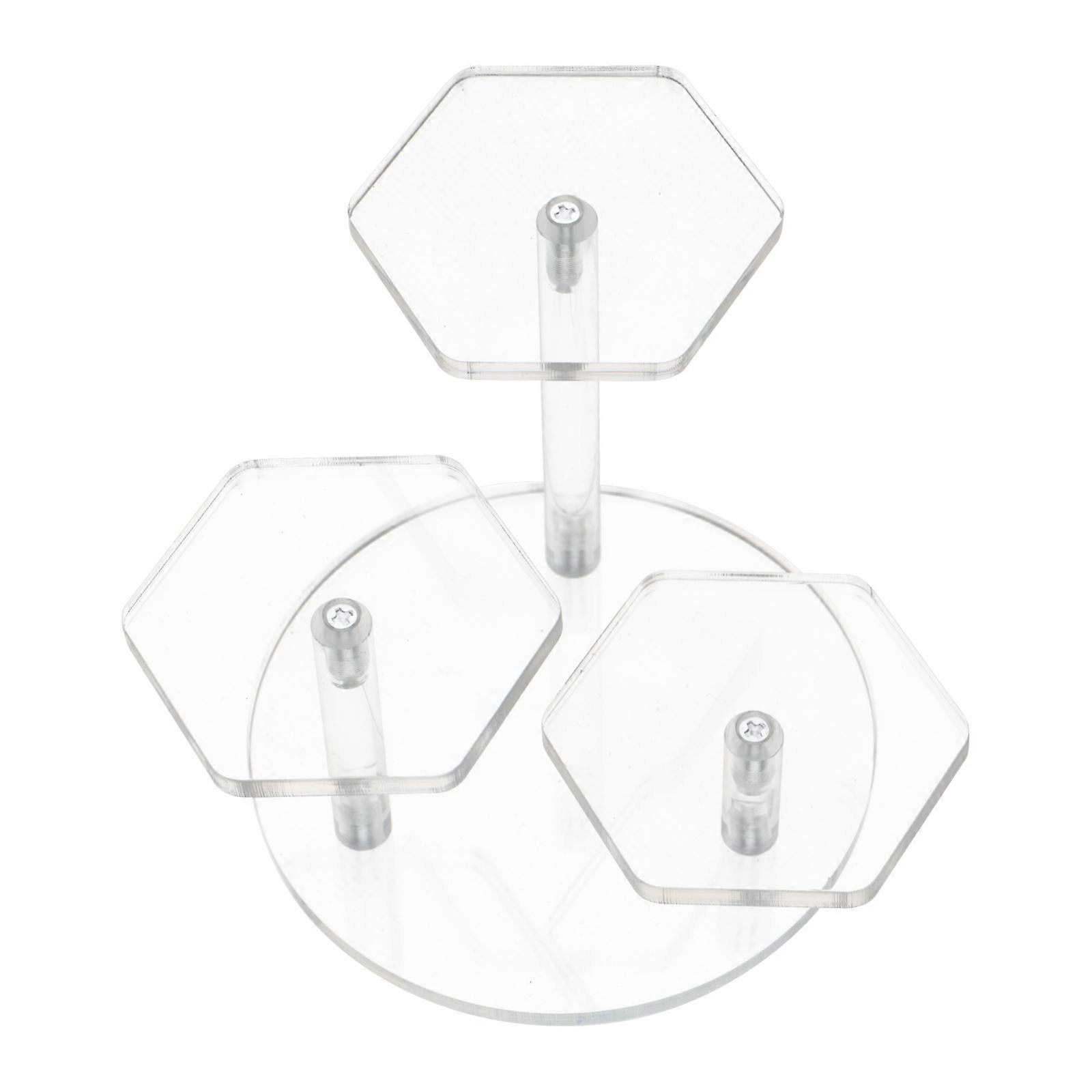 Clear Acrylic Jewelry Riser Display Rack for Display 1Pcs Three Tier Stand