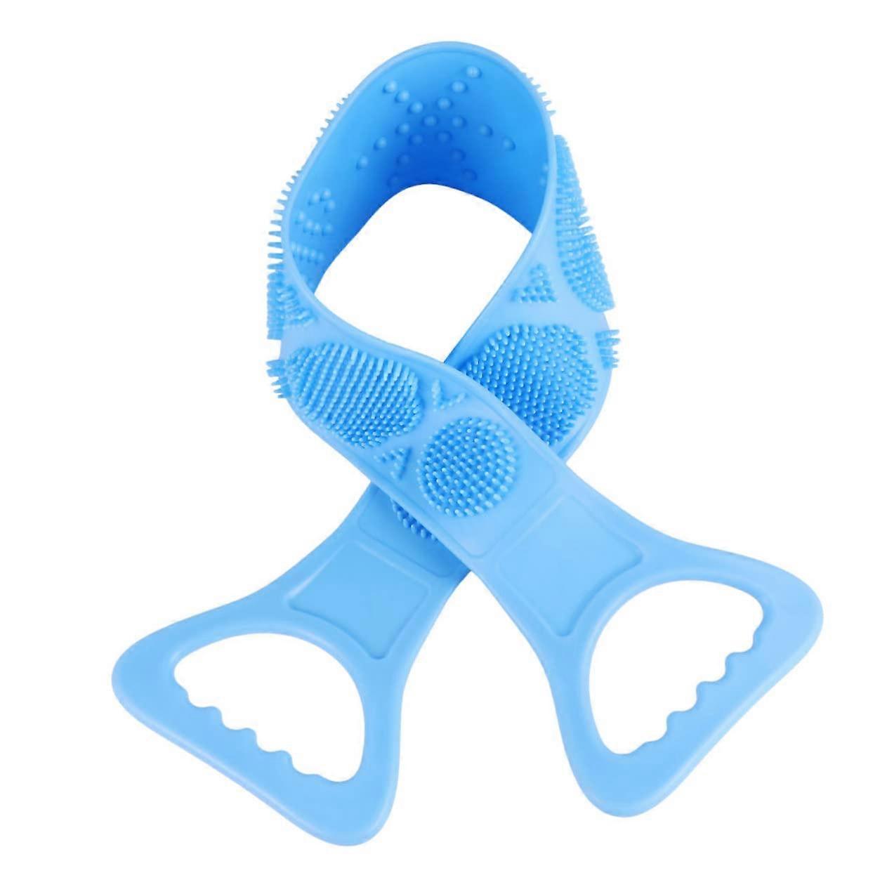 Silicone Back Scrubber for Shower with Long Strap Design, Deep Exfoliation, 2pcs Mixed Colors