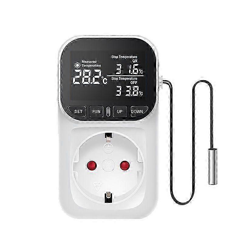 Electric LCD Digital Temperature Controller EU Plug In Energy Monitor Timer