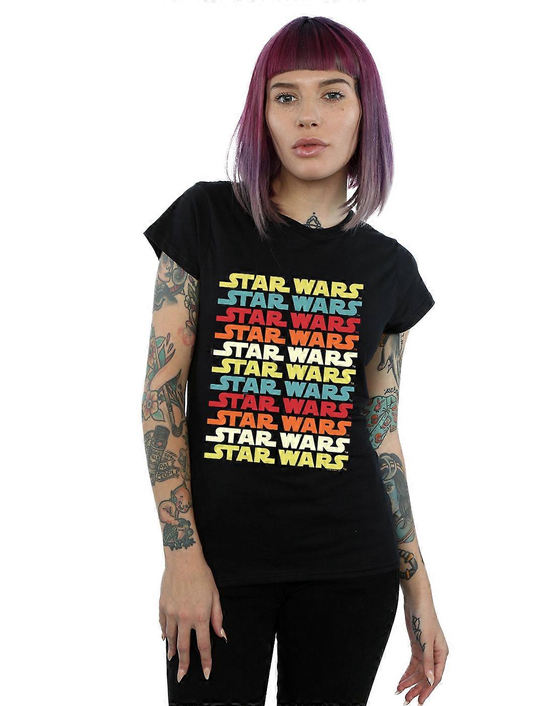 Star Wars Women's Retro Repeat Logo T-Shirt