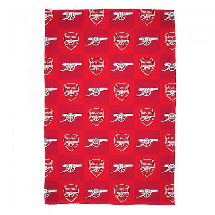 Arsenal FC Polyester Checkered Fleece Blanket