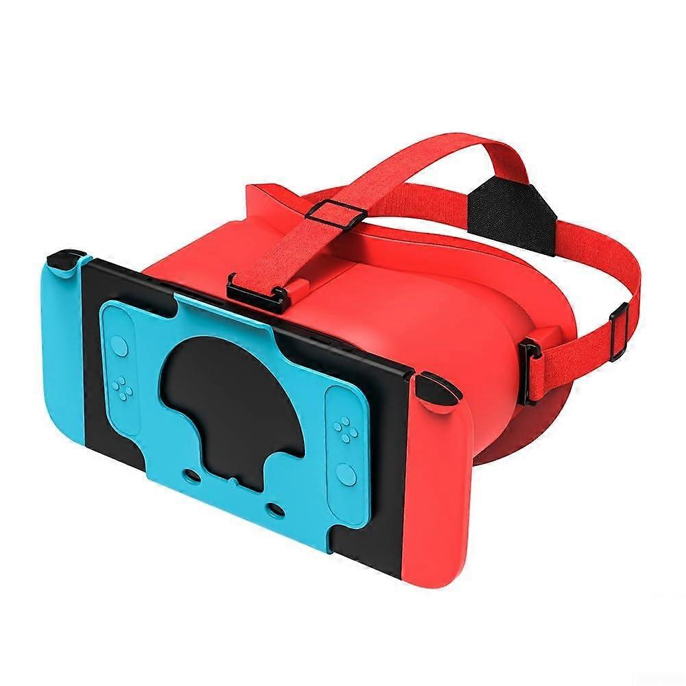 VR Headset with Adjustable Fit for Immersive 3D Gameplay, Orange for Nintendo Switch OLED