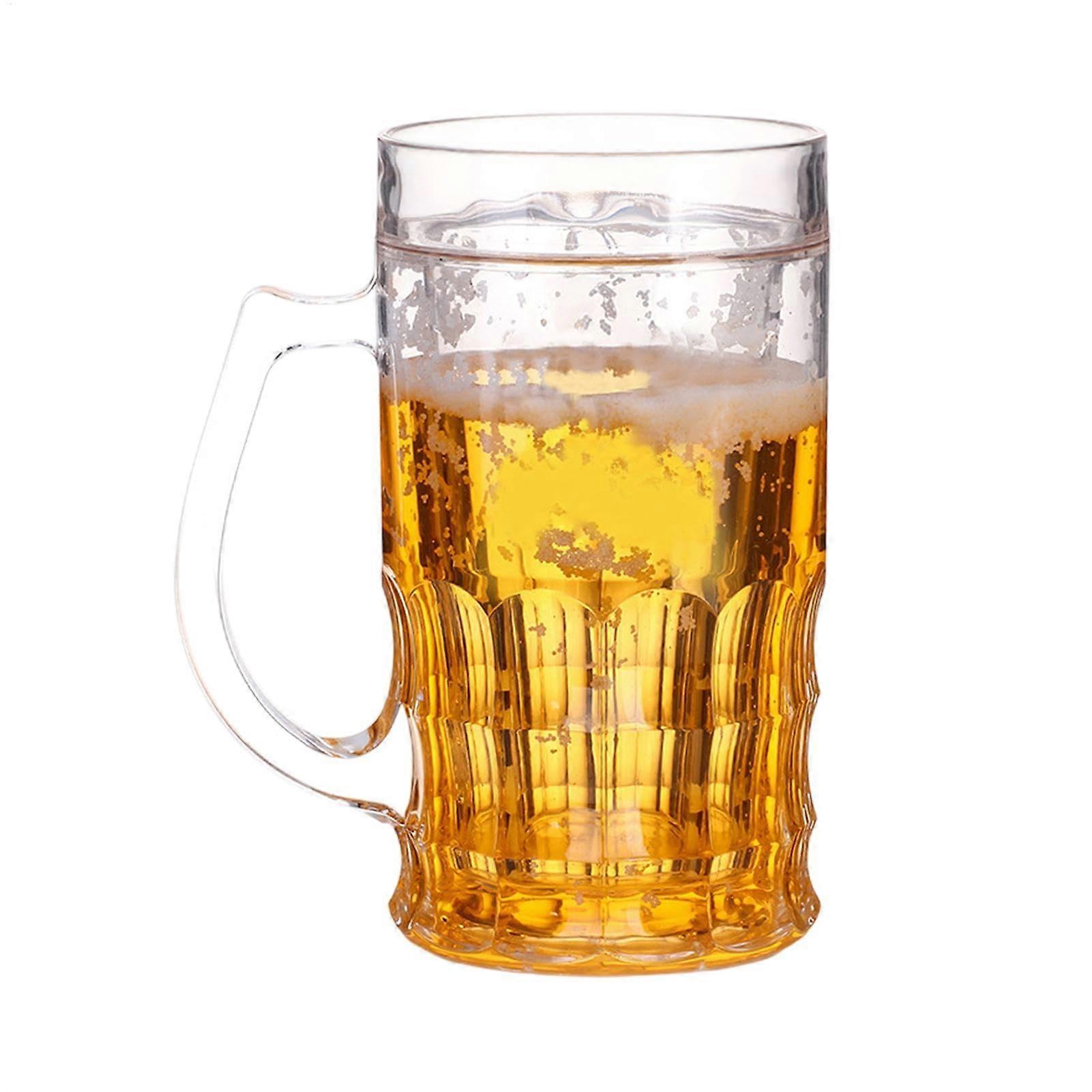 Beer Mug with Realistic Bubble Effect, Funny Party Prank Cup, Large Capacity DoubleLayer Design