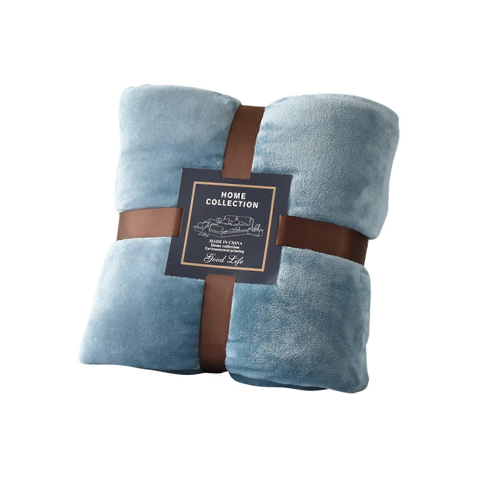 Soft Warm Reversible Flannel Throw Blanket Large Cozy Bed and Sofa Decorative Quilt