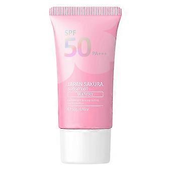 Japanische Sakuras Gesichts-Sonnencreme SPF50, Dual-Action-Sonnenschutz mit Feuchtigkeitsversorgung für das Gesicht und den Körper, für Frauen und Männer