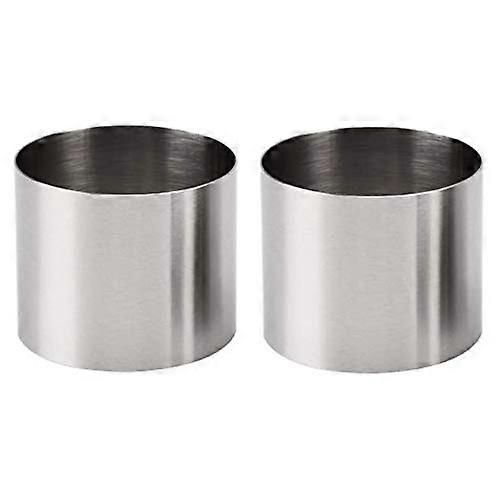2 PCS 5cm Stainless Steel Cake Mold Mousse Ring RustResistant Smooth Edge Baking Cutter