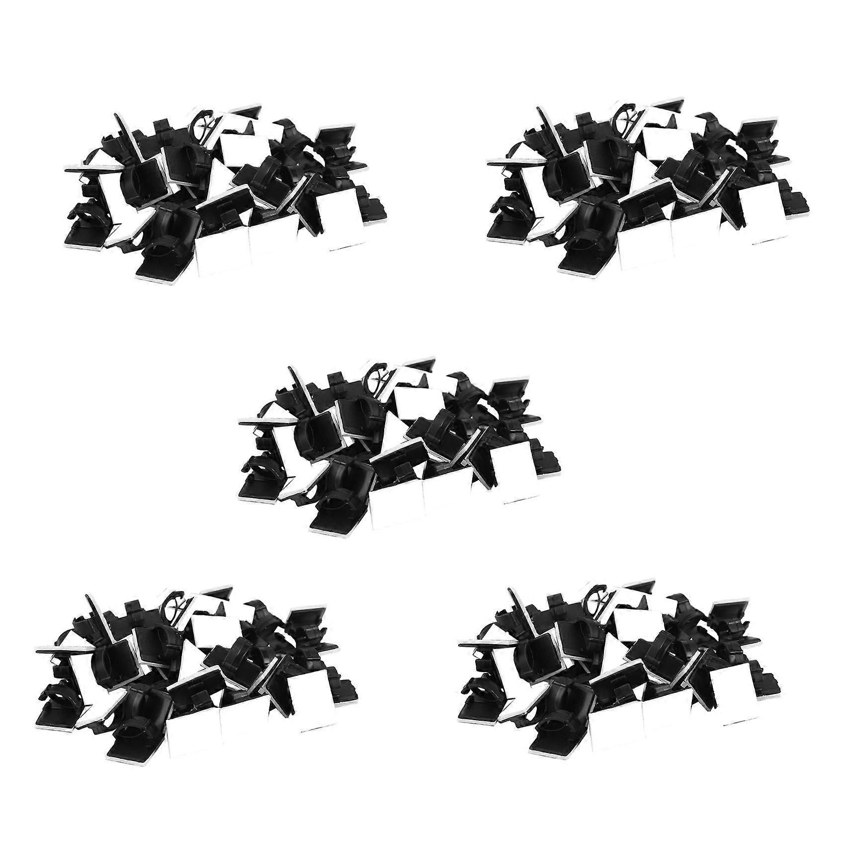 250 Pcs. Self Adhesive Cable Clamp Plastic Rectangular Cable Clips Cable Tie Quick Bind Cable Wire Management Holder