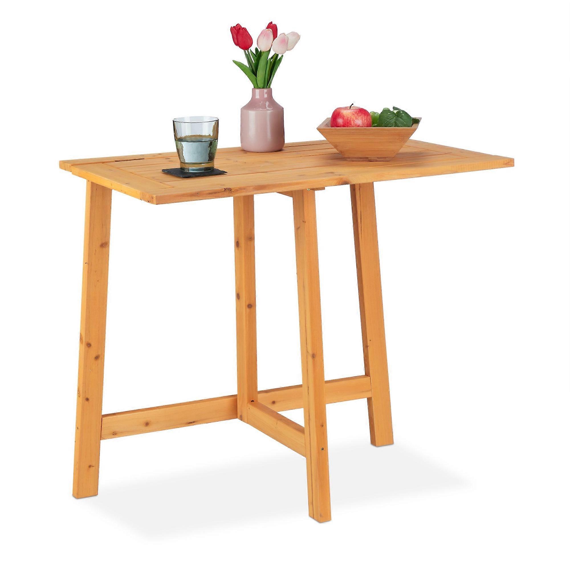 Mesa plegable rectangular en madera