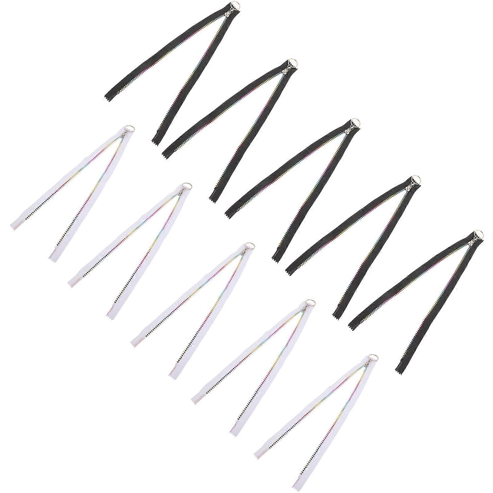 Multi Color Garment Zipper Love Heart Pull for Sewing 10Pcs Replacement