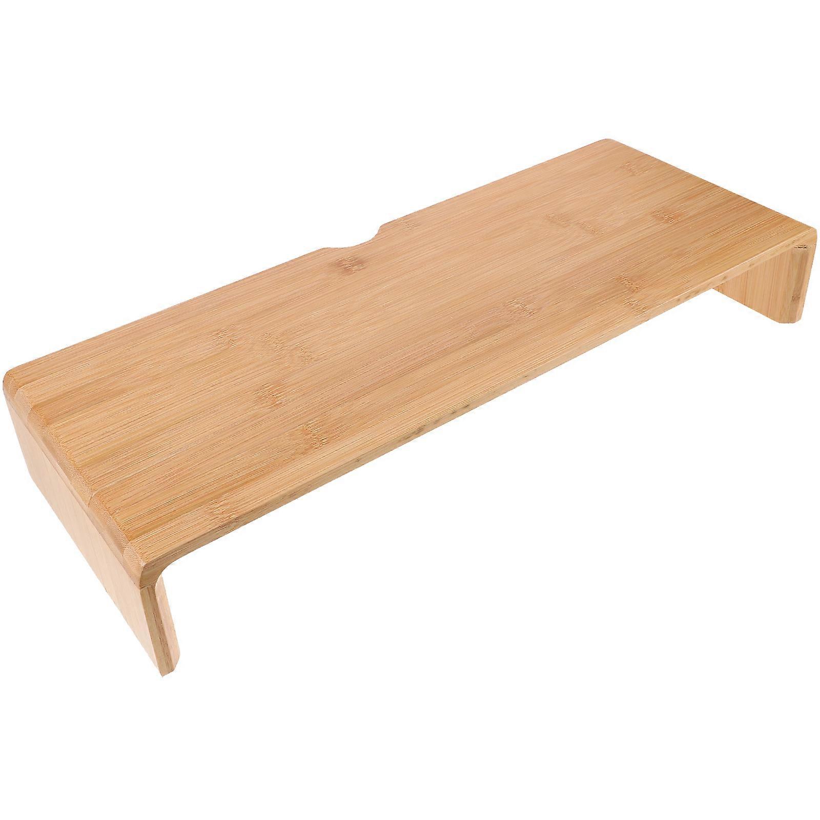 Monitor Riser Stand Bamboo Computer Desk Rack for Storage Use