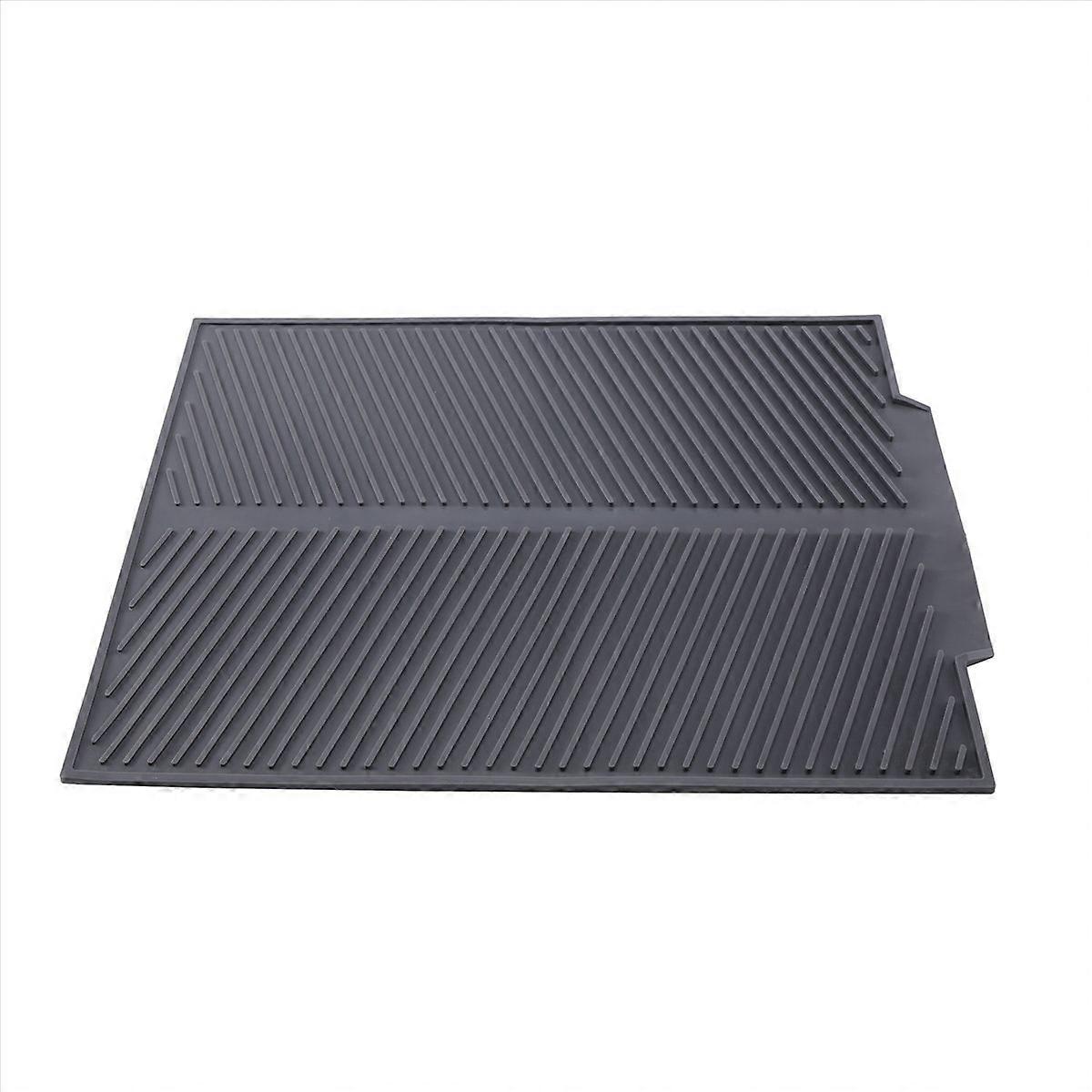 Drain Rack Silicone Dish Drainer Tray Large Sink Drying Rack Grey