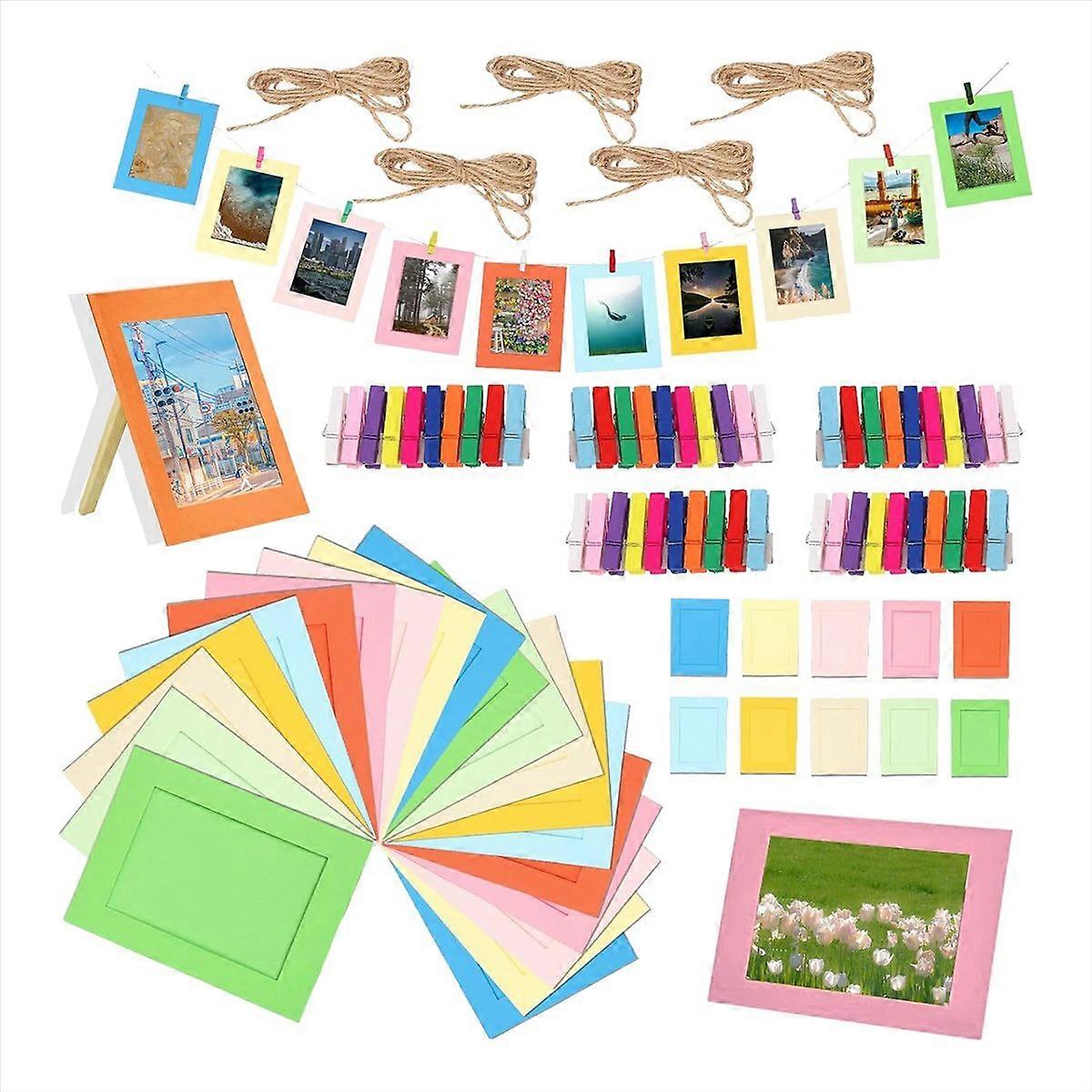 Colorful Paper P o Frames Set, Hanging P o Display Frames
