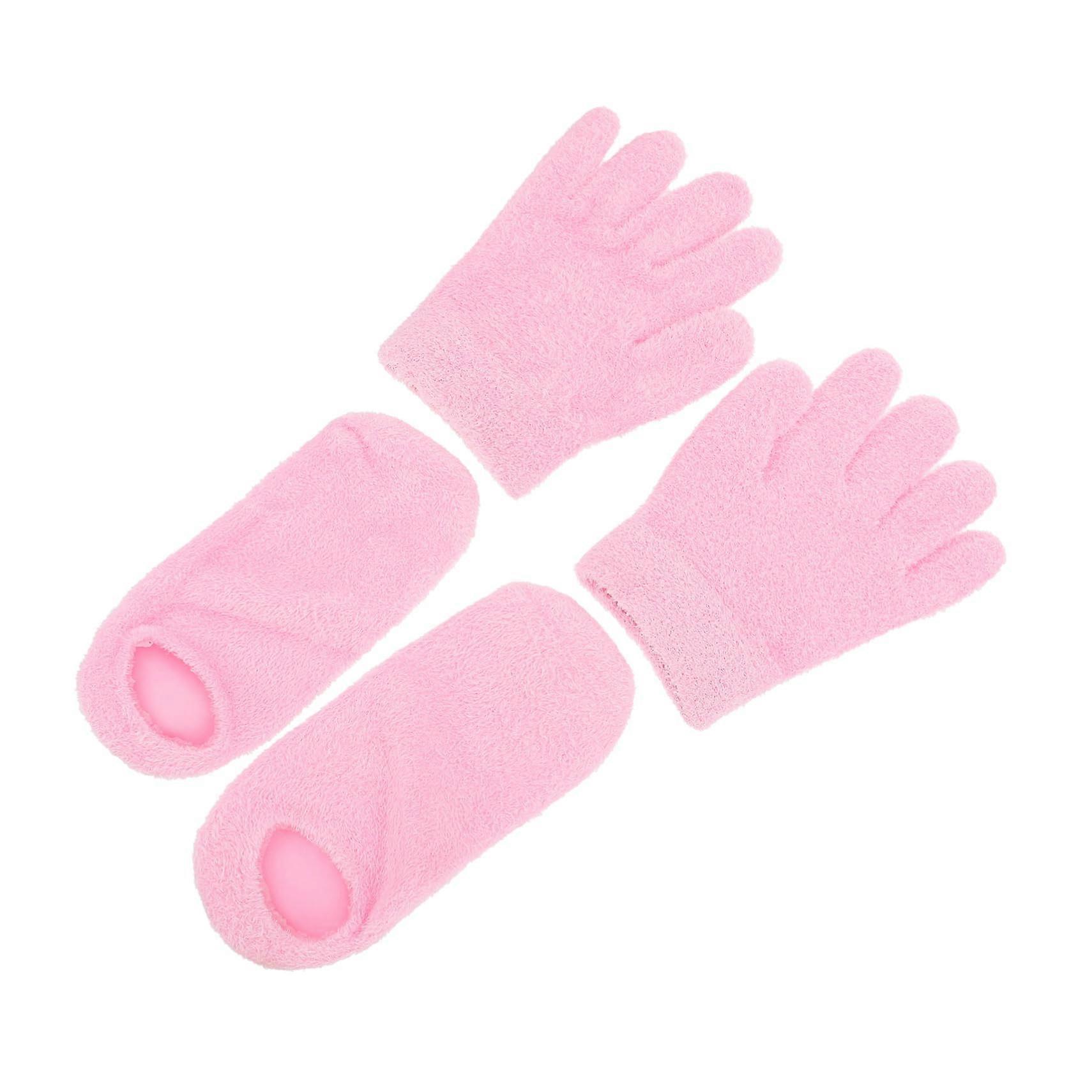 Moisturizing Gel Socks and Gloves Set with Deep Hydration Lining for Overnight Spa Care