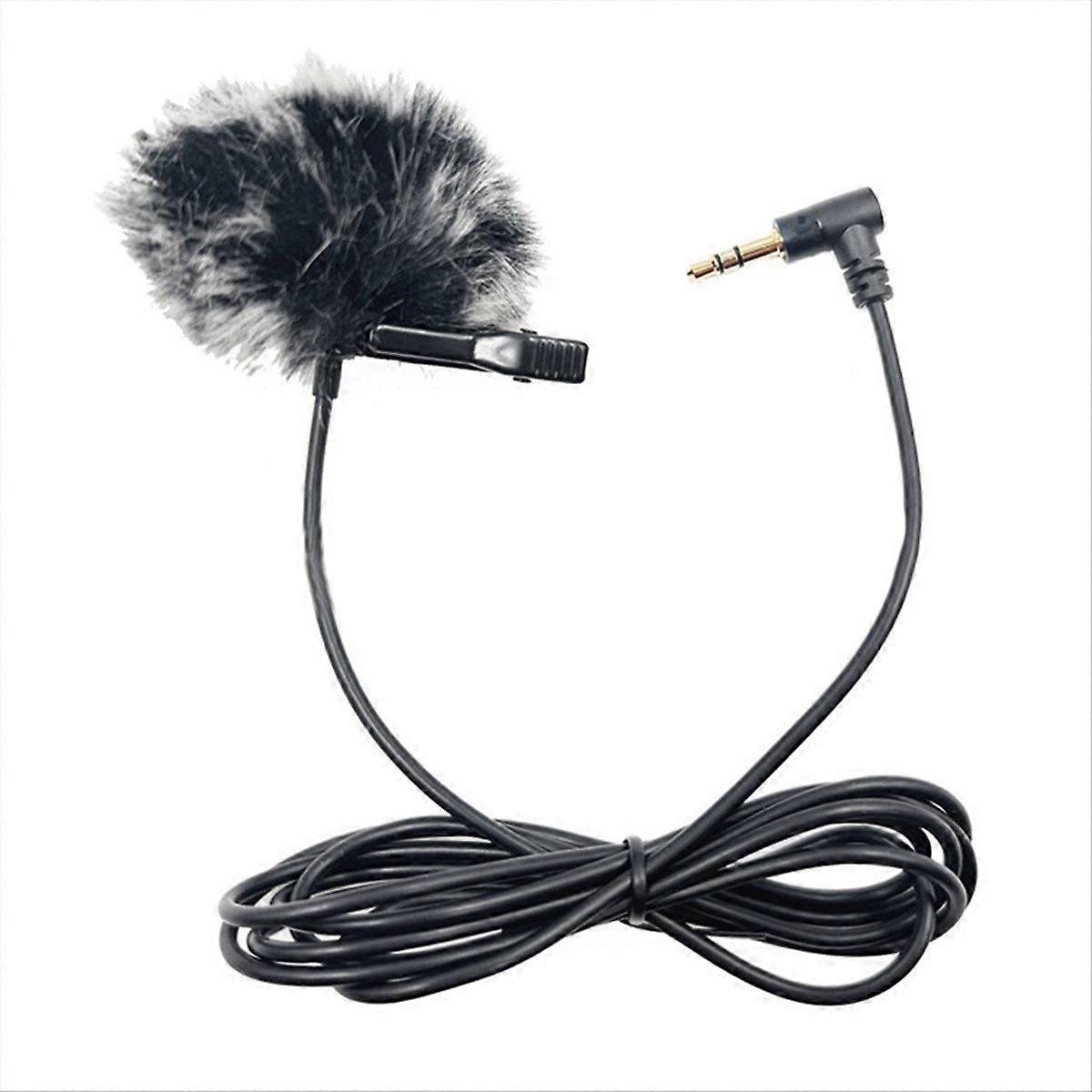 3.5mm Lavalier Microphone+Windproof Cover Kit for Microphone 1.5M