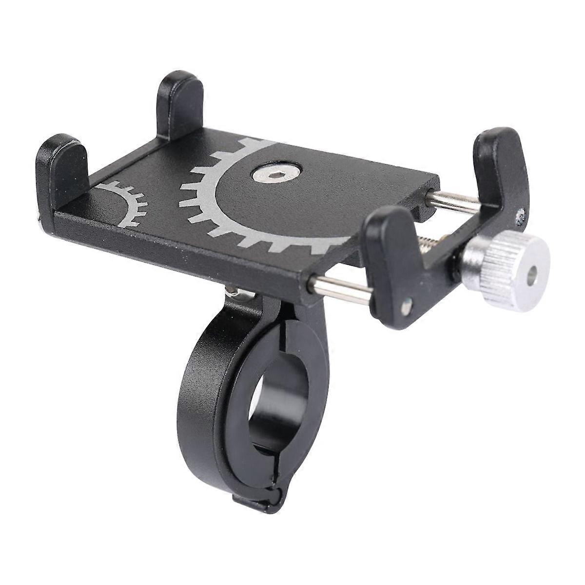 Suporte de celular em alumínio, preto.
