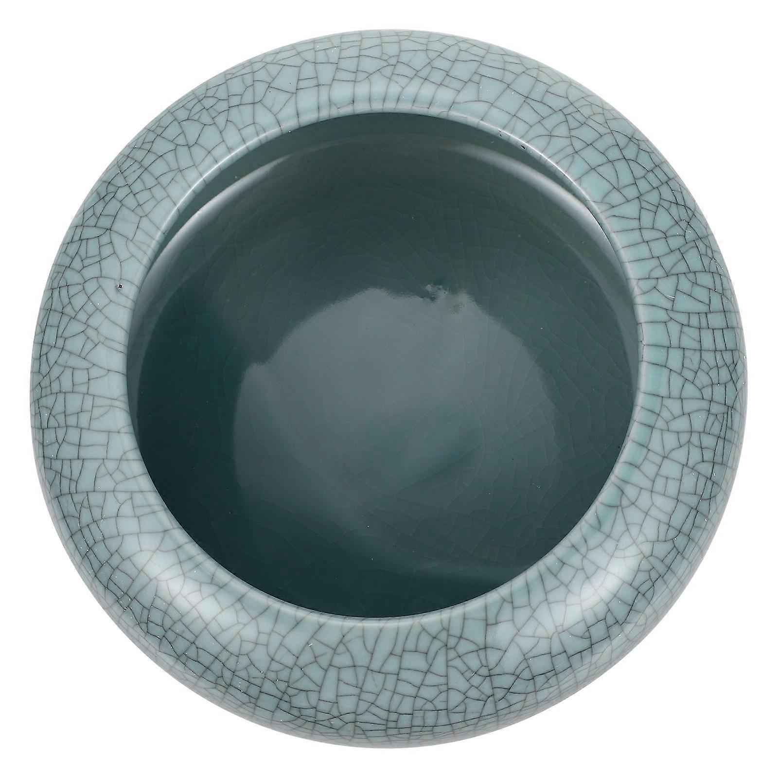 Copper Coin Grass Ceramic Flower Pot for Storage Use Blue Color