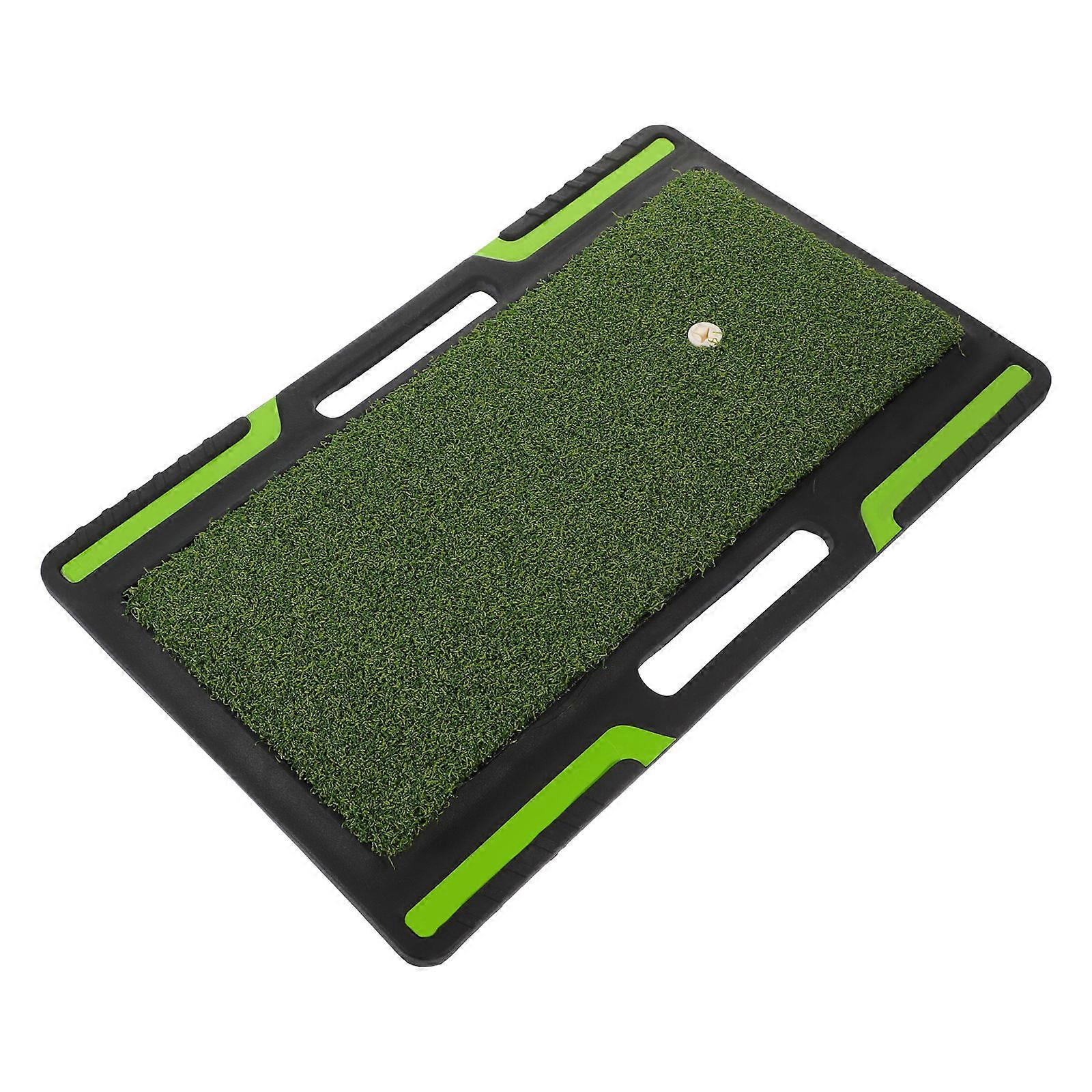 Golf Hitting Mat Rubber Base for Indoor Practice 2Pcs Golf Turf Training Mats