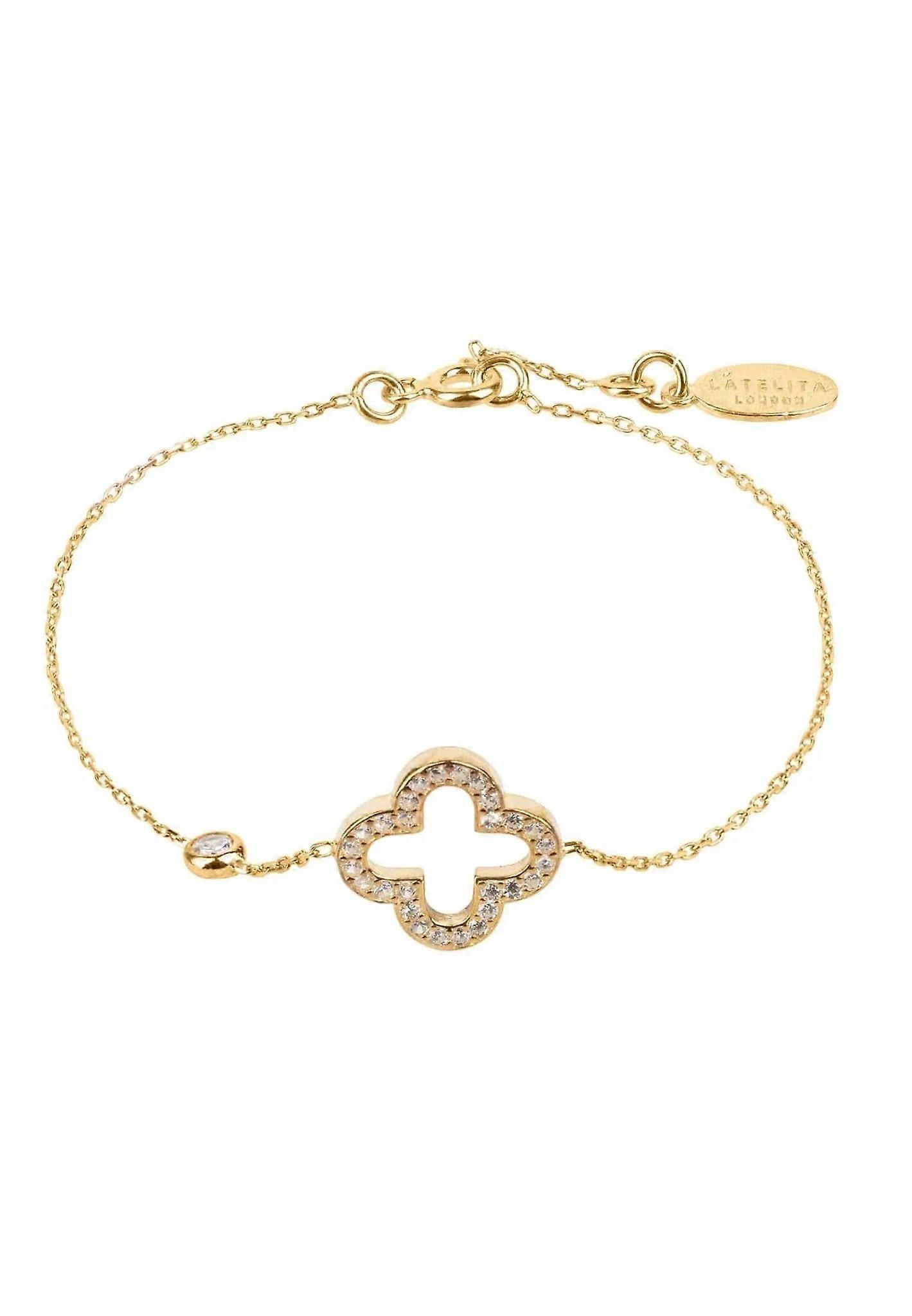 Byzantine Open Clover Bracelet Gold