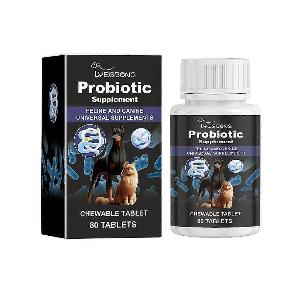Probiotic Supplements Chewable Dog Probiotic Supplement Tablets -80 Table