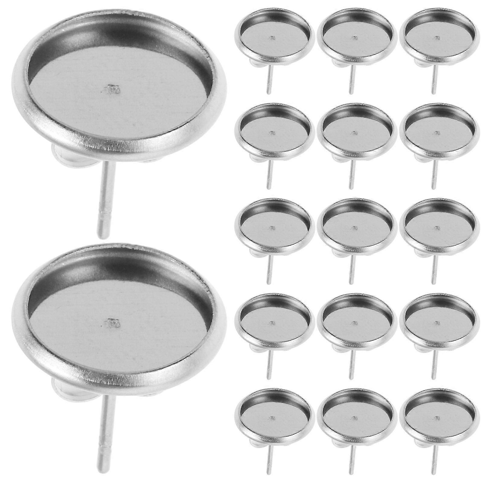 Blank Earring Posts Metal Stud Earring Setting for 60Pcs