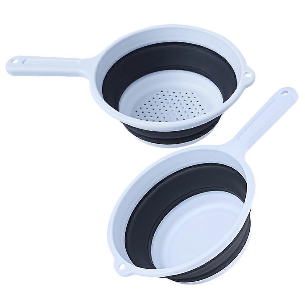 Plastic Water Ladle Kitchen Colander Strainer Folding 1Set for Draining