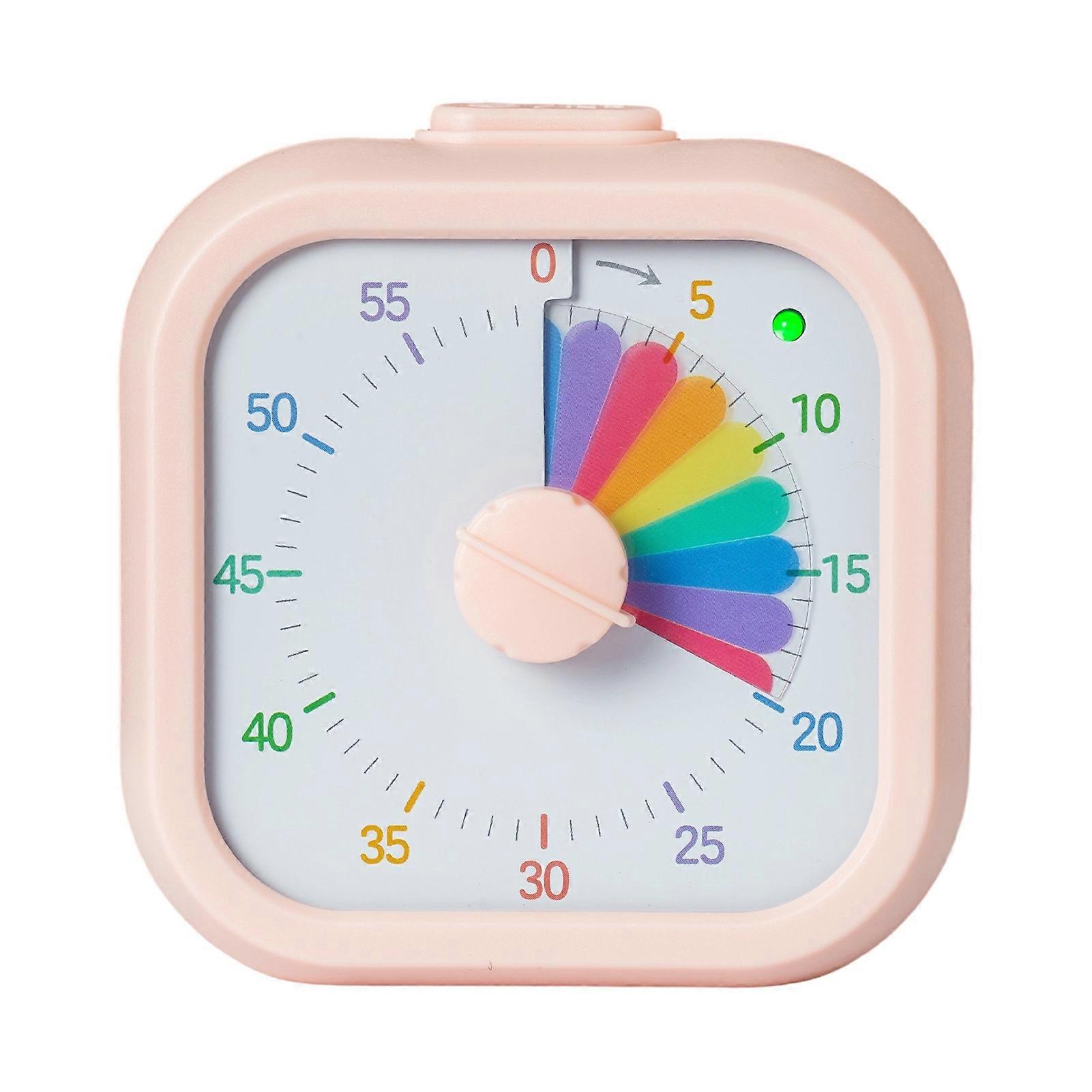 Visual Timer for Kids 60 Minute Rainbow Countdown with Silent Pause Function Dual Sound Light