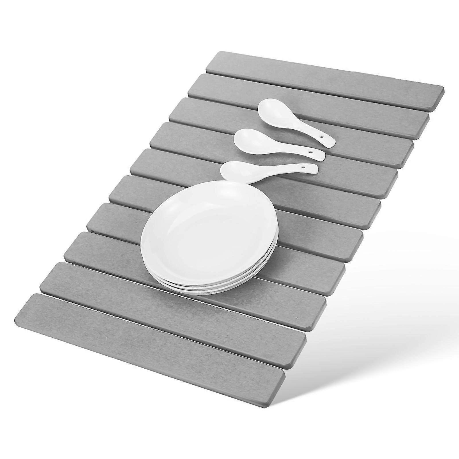 Stone Dish Drying Mat for Kitchen Use with Water Absorbent Function