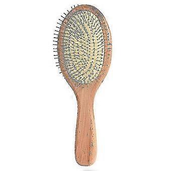 Wooden Steel Needle Hair Brush Pin Hairbrush Scalp Massage Improve Hair Health Wood Paddle Detangli
